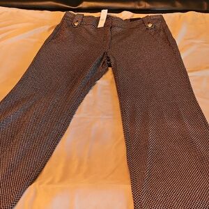 White House Black Market - NWT - Size 16 - Black W/Ecru Widel Leg Trouser